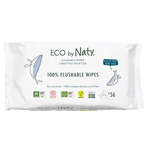 Eco by Naty chusteczki toaletowe dla noworodków 56 szt. - 100% flushable wipes