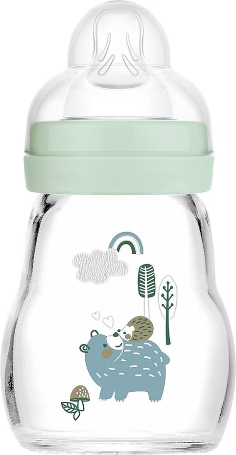 MAM Feel Good sklenená fľaša 170 ml 0 m+ cumlík 1