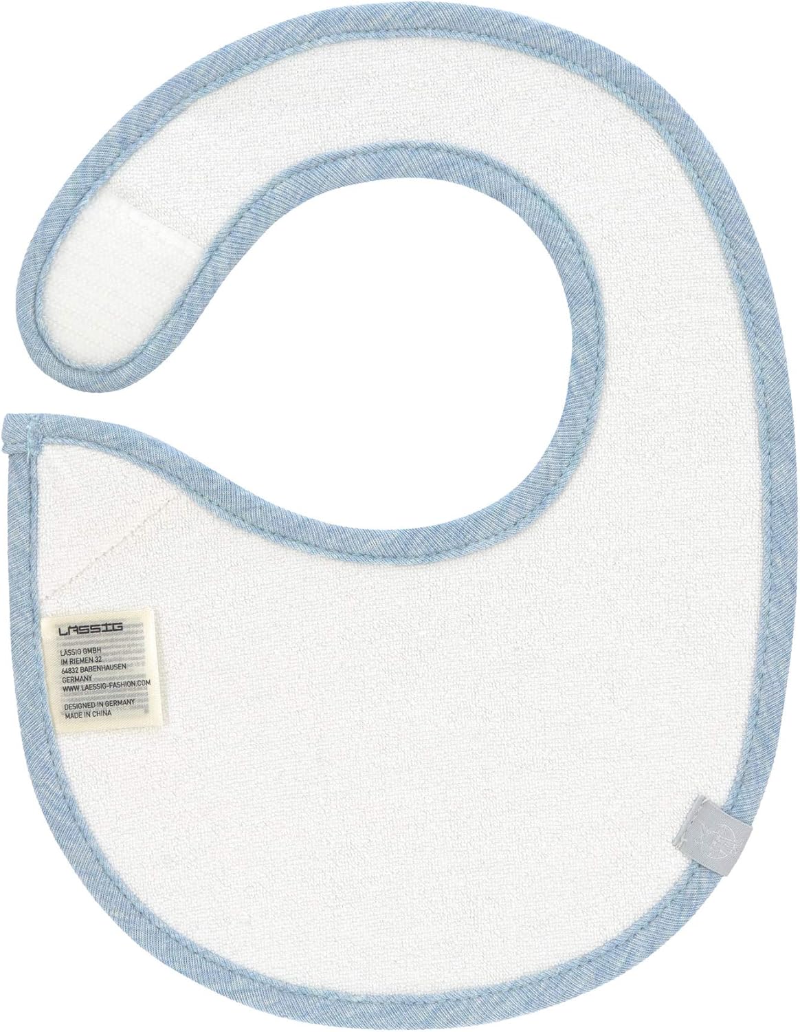 LASSIG cotton bib with hook-and-loop fastening