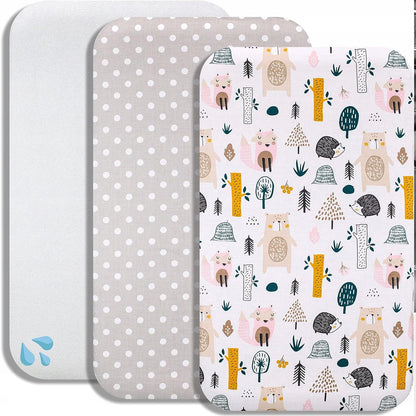 LOVELY HIPPO hoeslaken met elastiek x2 + waterdichte mat Next2Me 83X50