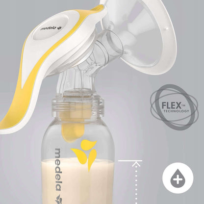 MEDELA Harmony Flex laktator ręczny 2fazowy U "O, żółty, używany, sprawny, z technologią Flex