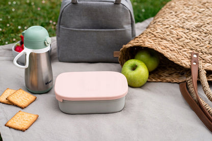 BEABA boîte à déjeuner lunchbox ACIER inoxydable 760ml avec compartiments