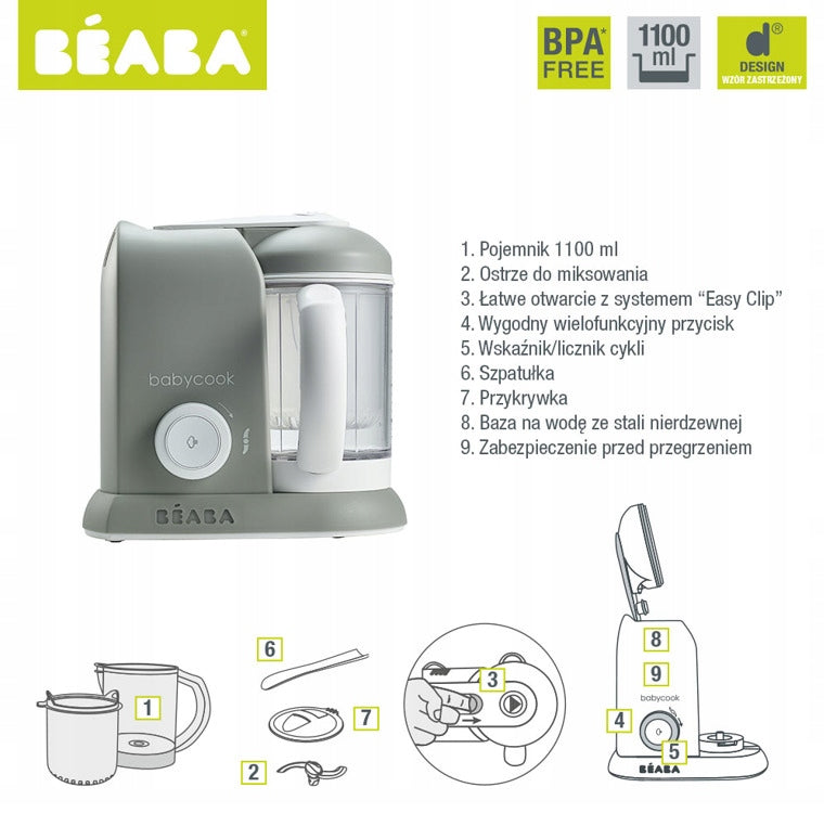 BEABA Babycook 4-in-1 stoomoven, blender, warmer, ontdooier