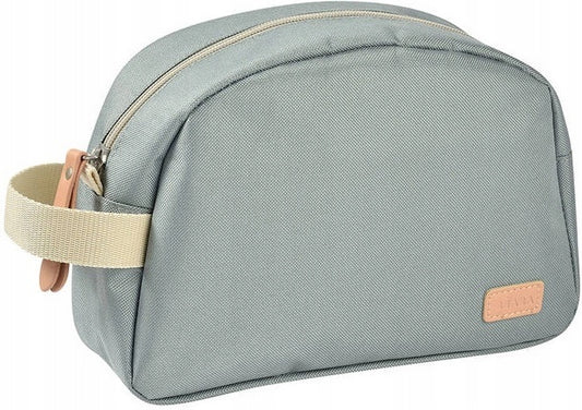 BEABA kosmetyczka podróżna dla niemowląt 17x24cm, szara kosmetyczka z uchwytem i suwakiem do akcesoriów pielęgnacyjnych