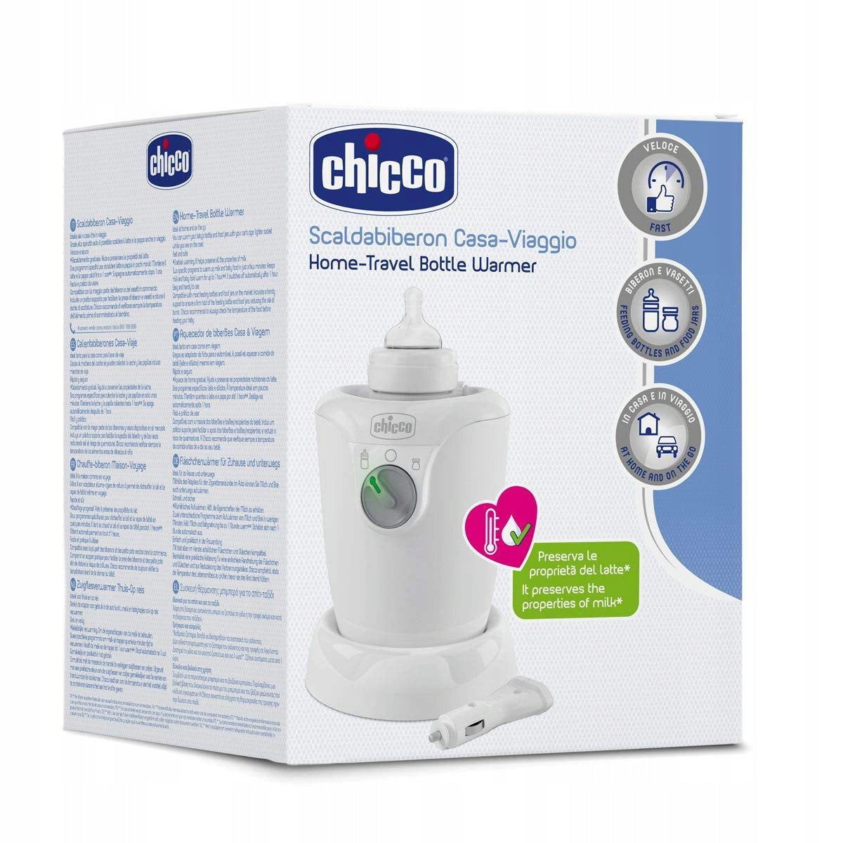 CHICCO Home Travel PODRÓŻNY PODGRZEWACZ DO BUTEL U