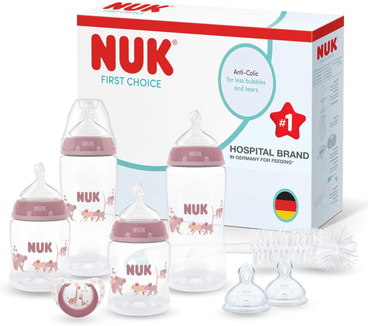Set de biberones NUK First Choice Perfect Start de 0-6 meses, 8 piezas