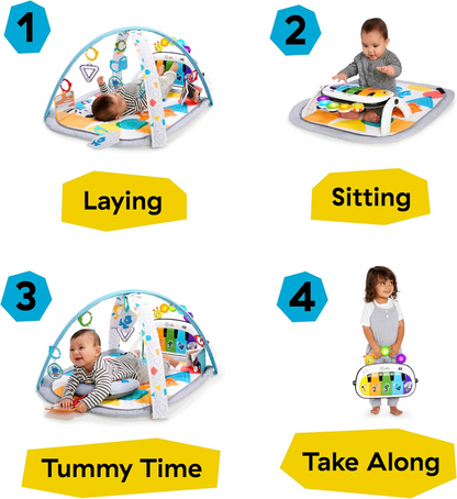 BABY EINSTEIN Kickin' Tunes 4w1 mata edukacyjna + zabawki