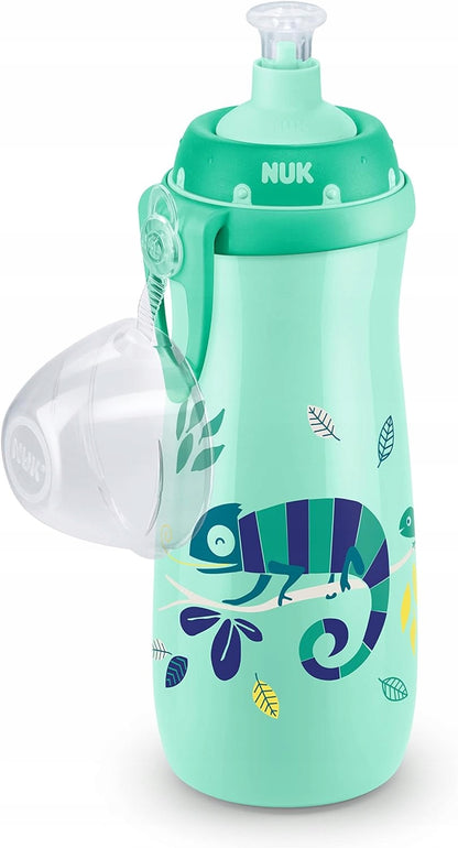 NUK Sports Cup STICLĂ 24 m+ tetină push-pull 450 ml EFECT CAMELEON
