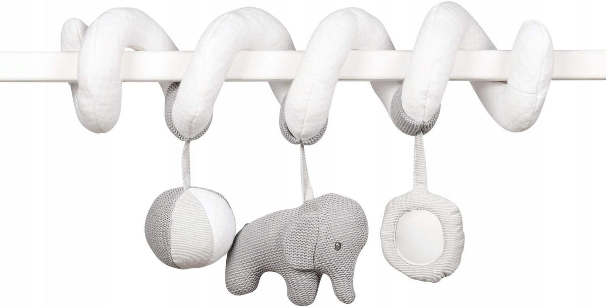 NATTOU spirale en coton avec sons pour poussette siège-auto ÉLÉPHANT TEMBO