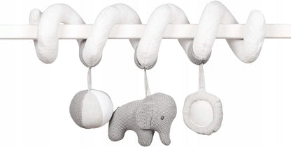 NATTOU spirale en coton avec sons pour poussette siège-auto ÉLÉPHANT TEMBO