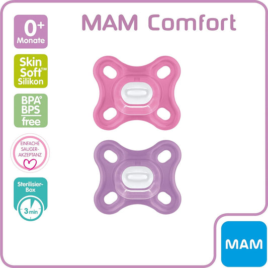 MAM COMFORT Schnuller Frühchen Neugeborenes x2 0 Monate+