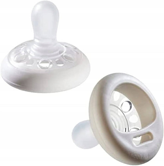 TOMMEE TIPPEE smoczek ortodontyczny x2 0-6msc, miękki silikonowy smoczek uspokajający bez BPA i BPS