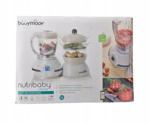 BABYMOOV Nutribaby Classic Robot de cocina 5 en 1 batidora, vaporera y esterilizador