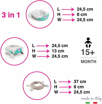 OK BABY 3en1 pot classique, pot de voyage, réducteur de toilette + 3 sacs