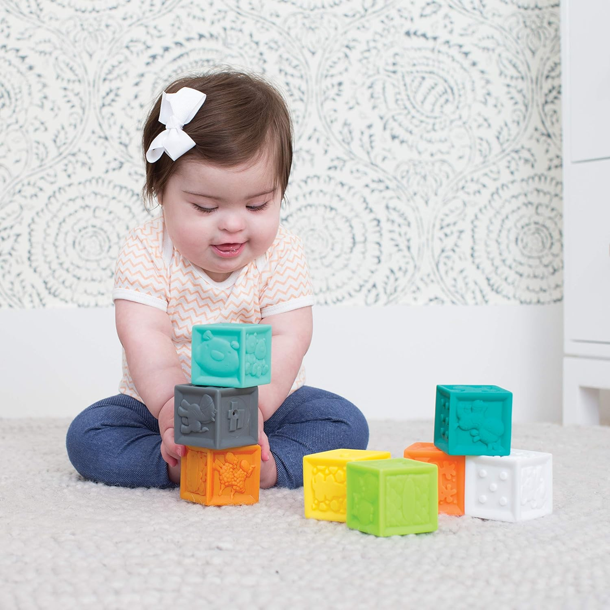 INFANTINO Senso Balls, Blocks & Buddies szilikon játékok 20 darabos szett