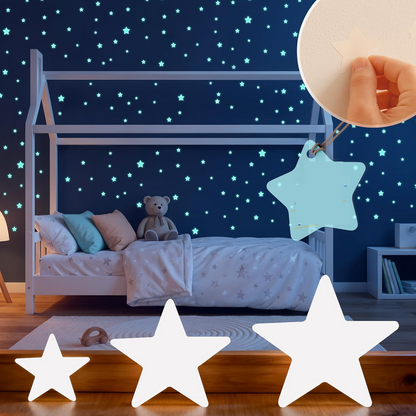 LILIMAUS samoprzylepne gwiazdy świecące w ciemności 100 sztuk