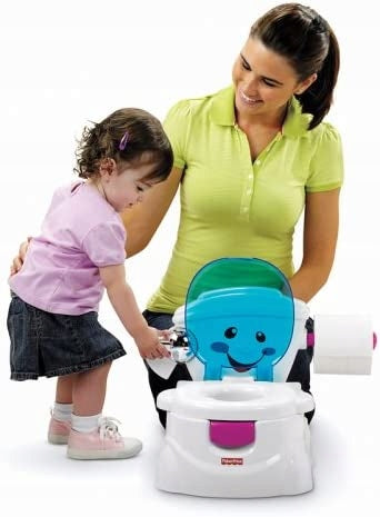 FISHER PRICE nocnik Moja Pierwsza Toaleta BEZ DŹWIĘKU – interaktywny nocnik dla dziecka 18 m+, używany