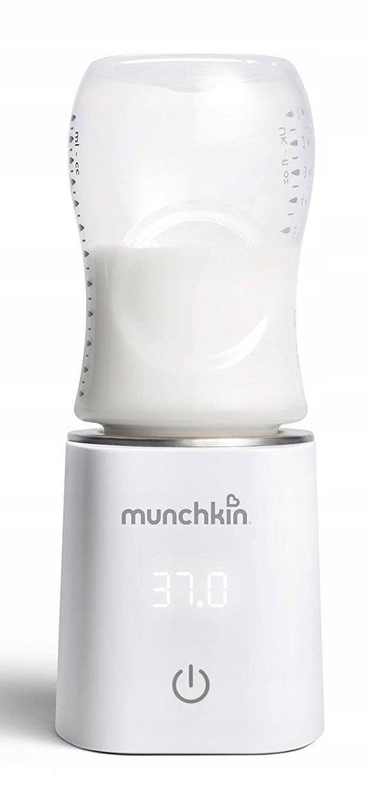 MUNCHKIN 37° cyfrowy podgrzewacz do butelek, biały, zasilanie sieciowe, wyświetlacz 37.0