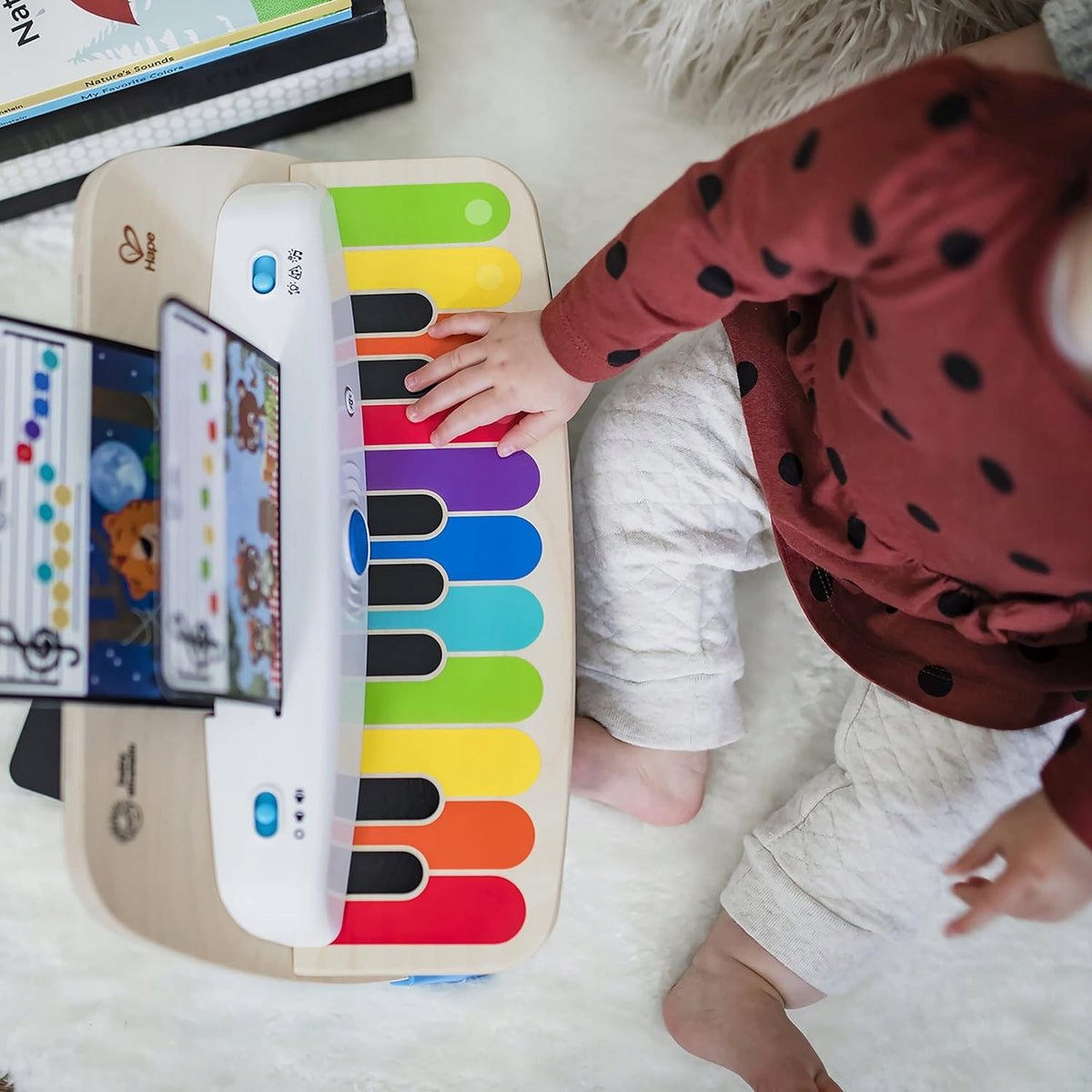 HAPE BABY EINSTEIN fa érintős zongora + 5 zenekártya