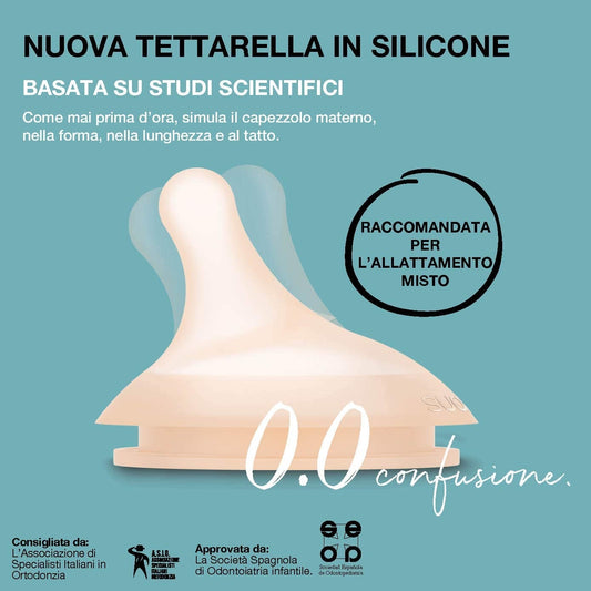 SUAVINEX Zero Zero suzetă pentru biberon x2 0m+