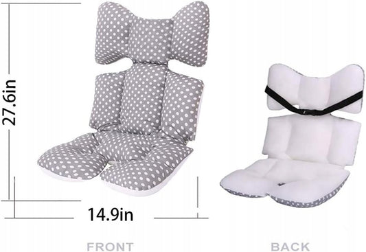 MIRACLE BABY wkładka oddychająca do wózka spacerowego, miękka wkładka 0+ z bawełny, 60x38 cm