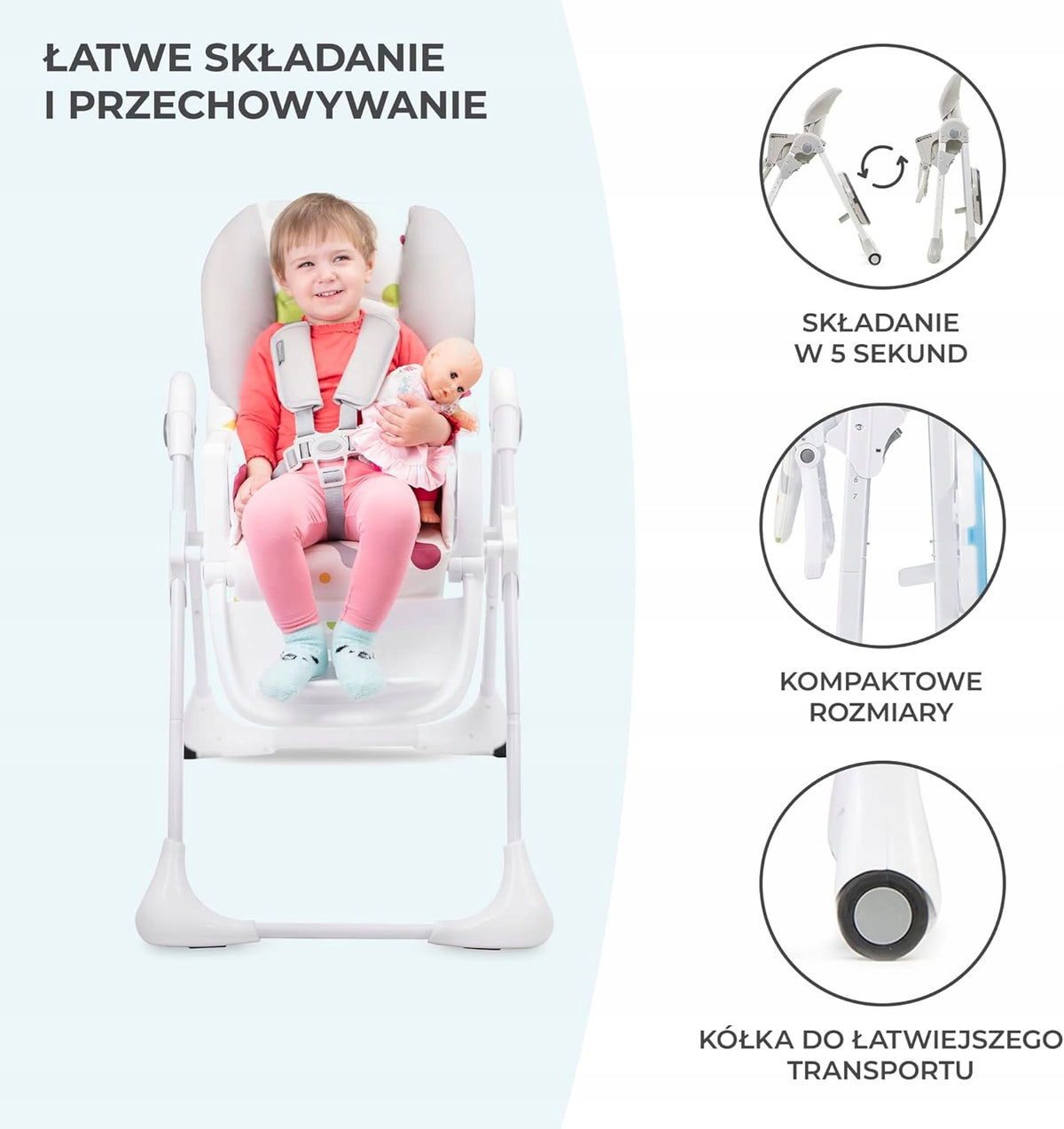 KINDERKRAFT YUMMY etetőszék tálcával