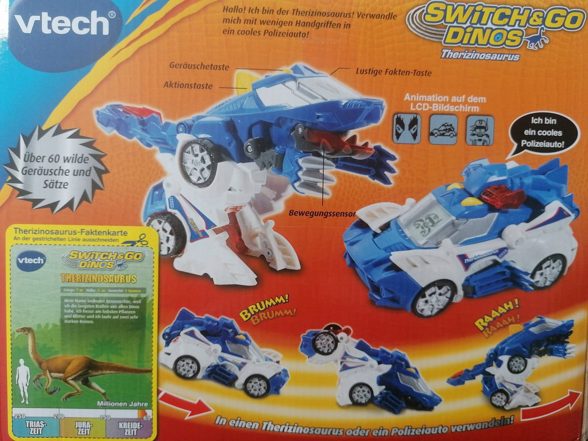 VTECH Switch&Go Dinos TRANSFORMERS lingua tedesca