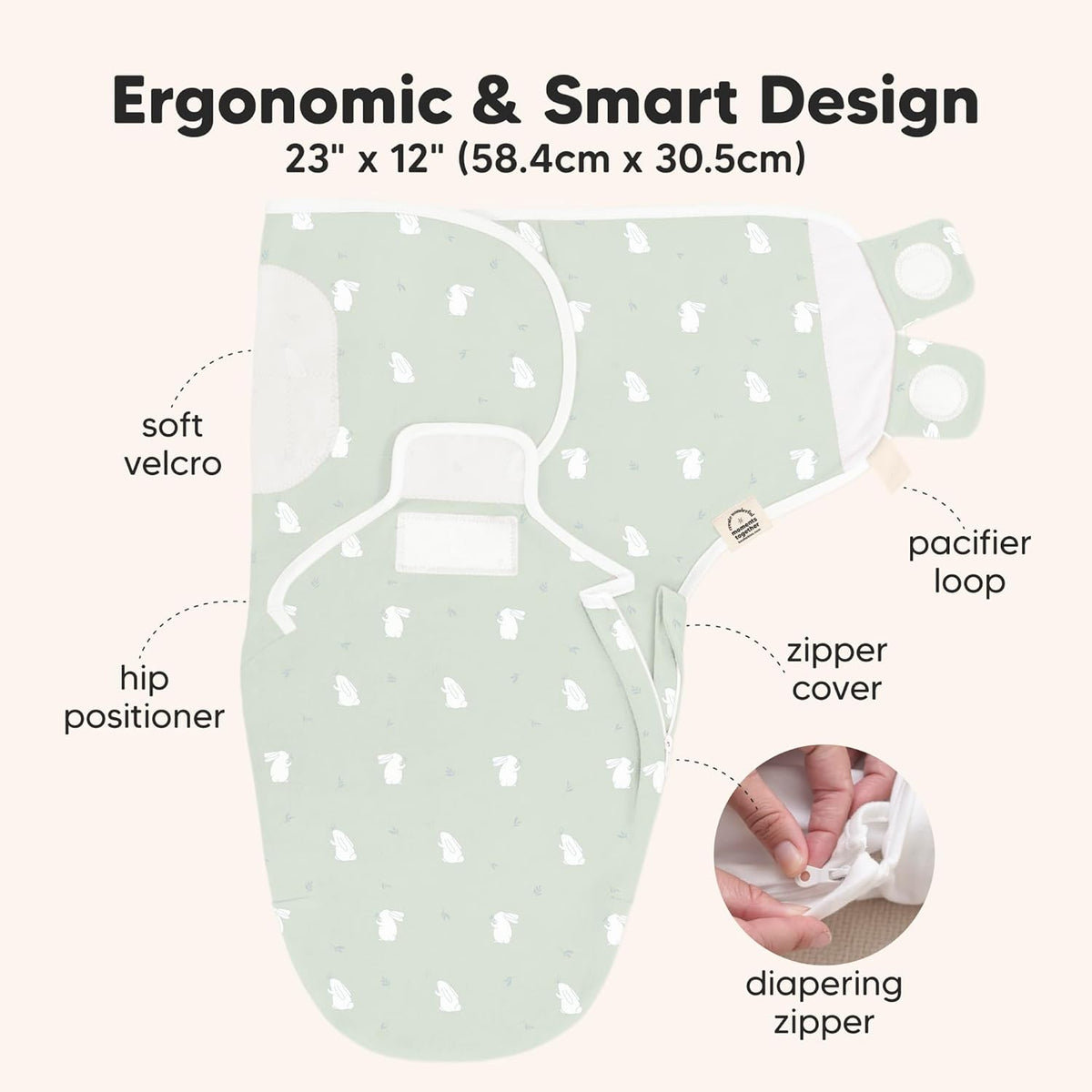 KEABABIES swaddle, sleep sack x3