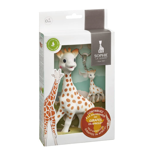 SOPHIE THE GIRAFFE teether set with key ring