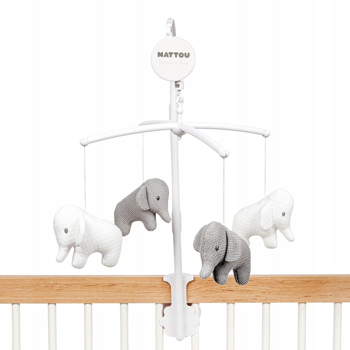 NATTOU karrusel med spilledåse til tremmeseng ELEFANT TEMBO