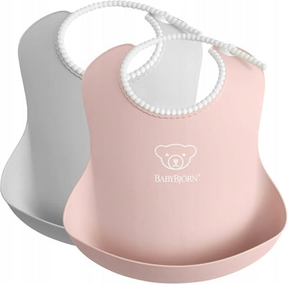 BABYBJORN silikonehagesmæk med lomme x2
