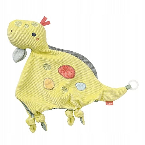 FEHN Happy Dino knuffeldeken DINOZAURUS 30 cm speenhouder
