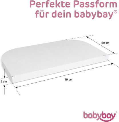 BABYBAY prześcieradło z gumką i membraną 89x50 cm