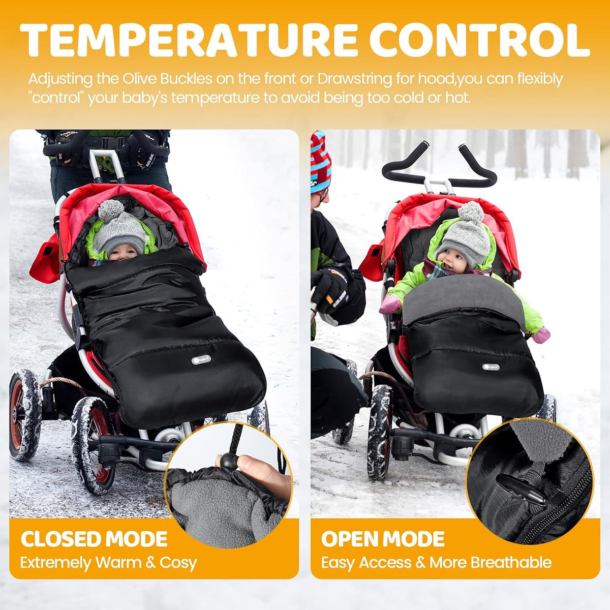 IWYWIND universal stroller footmuff cover 95x50
