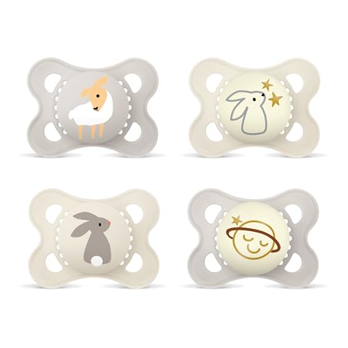 MAM Original Day & Night Schnuller x4 0–6 Monate, LEUCHTEND