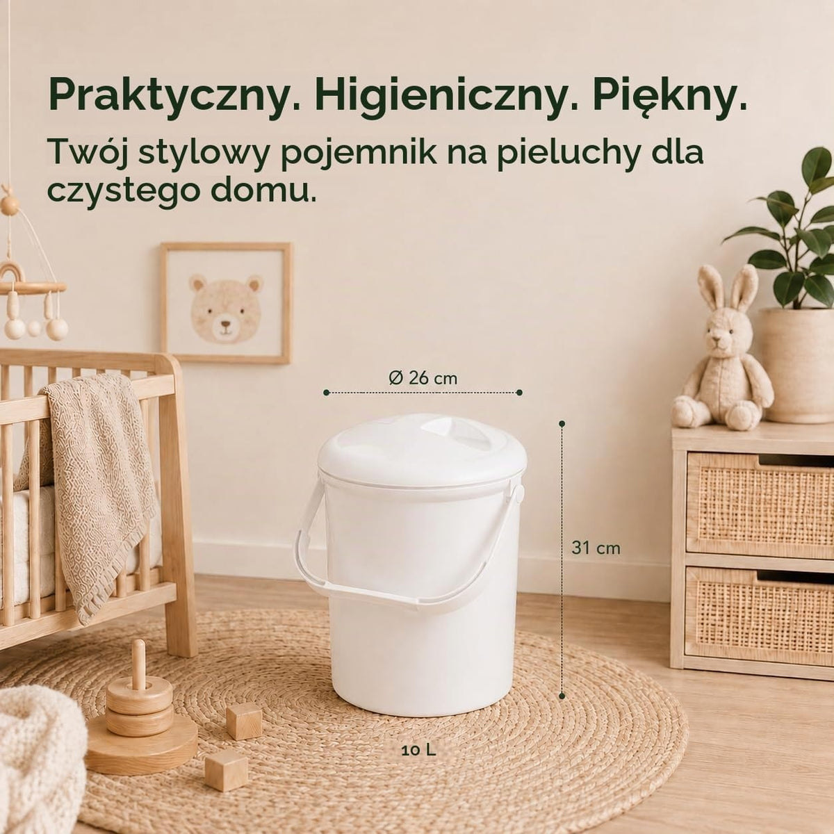 ROTHO BABYDESIGN kosz na zużyte pieluchy 10l