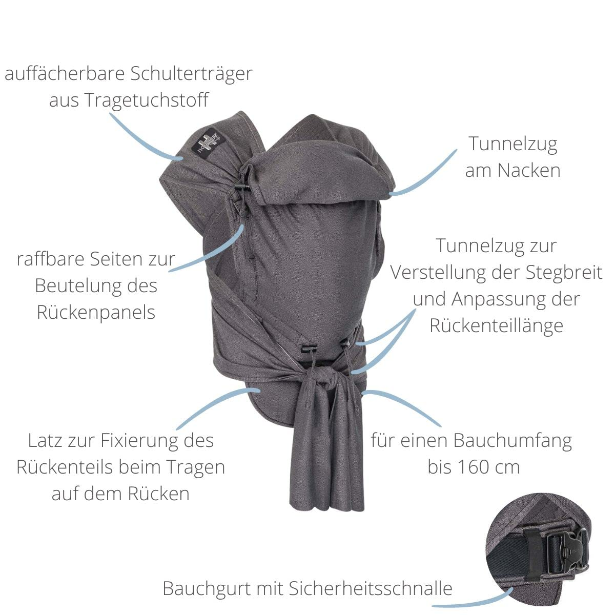 HOPPEDIZ hop-tye buckle porte-bébé ergonomique 0-30 mois