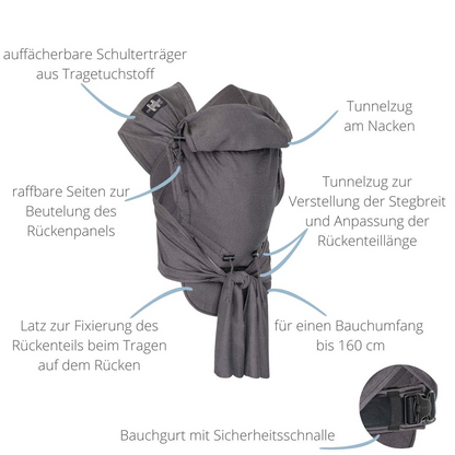 HOPPEDIZ hop-tye buckle porte-bébé ergonomique 0-30 mois
