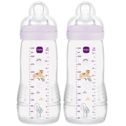 MAM Easy Active zestaw butelek 2x 330 ml 4 m+ smoczek 3 TYGRYS – em tygrysa wiek 4 m+ smoczek 3 (szybki przepływ) pojemność…