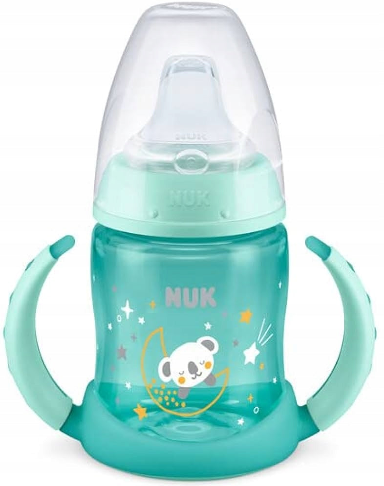 NUK Learner Cup KUBEK 150 ml wskaźnik temperatury ŚWIECI W CIEMNOŚCI – zielony pojemność 150 ml – zdjęcie 1