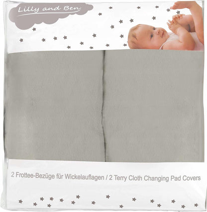 LILLY AND BEN 2x housse en éponge pour matelas à langer 75-95x65-85 L
