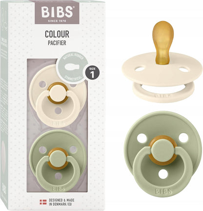 BIBS COLOUR fopspenen 2-pack rubber 0-6 mnd