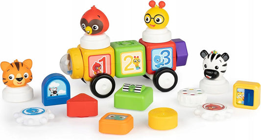 BABY EINSTEIN Connectables Click & Create klocki magnetyczne 20 sztuk, kolorowe klocki z ukrytymi magnesami dla dzieci 6 m+
