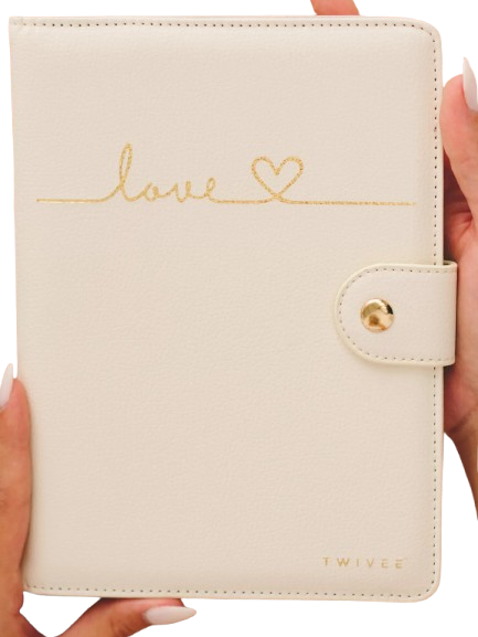 TWIVEE Love etui na kartę ciąży ze sztucznej skóry 15,5 x 21 cm