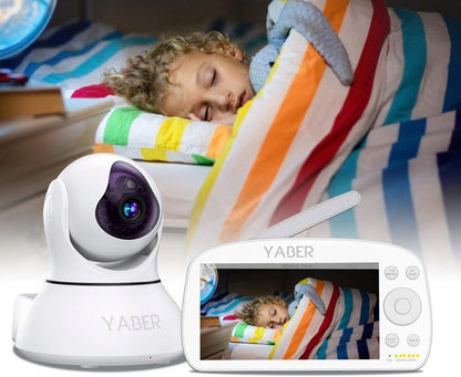 YABER babyphone numérique télécommandé 5,5" IPS FHD