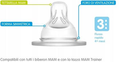 MAM cumisüveg cumik 4 hónap+ 2 db