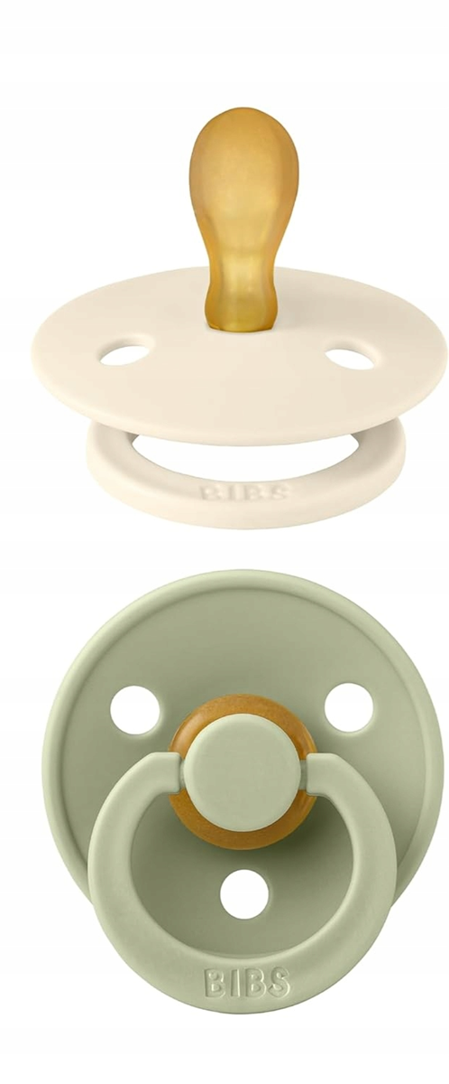 BIBS COLOUR smoczki uspokajające 2pack kauczuk 6-18msc SYMETRYCZNY