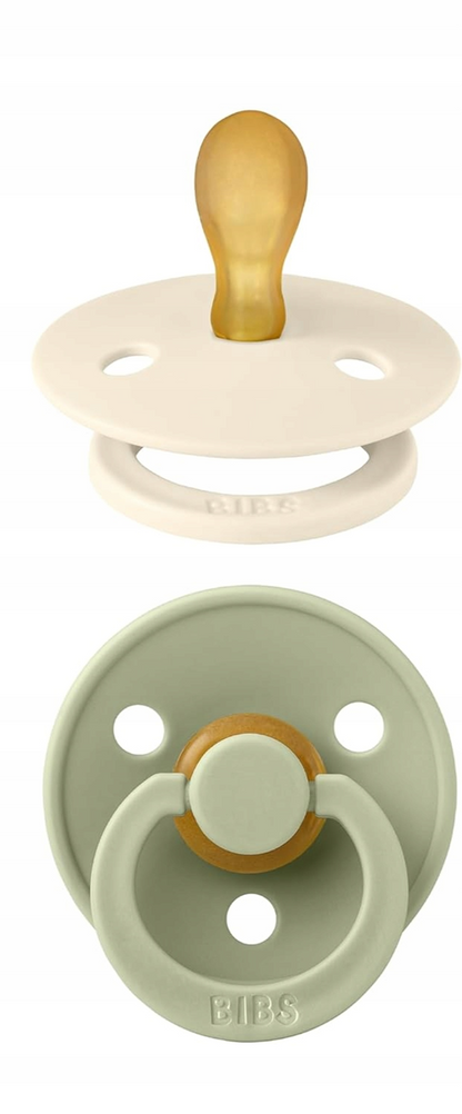 BIBS COLOUR smoczki uspokajające 2pack kauczuk 6-18msc SYMETRYCZNY