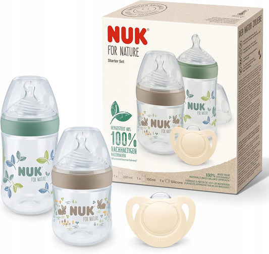 NUK for Nature set 2 x biberon + suzetă control temperatură