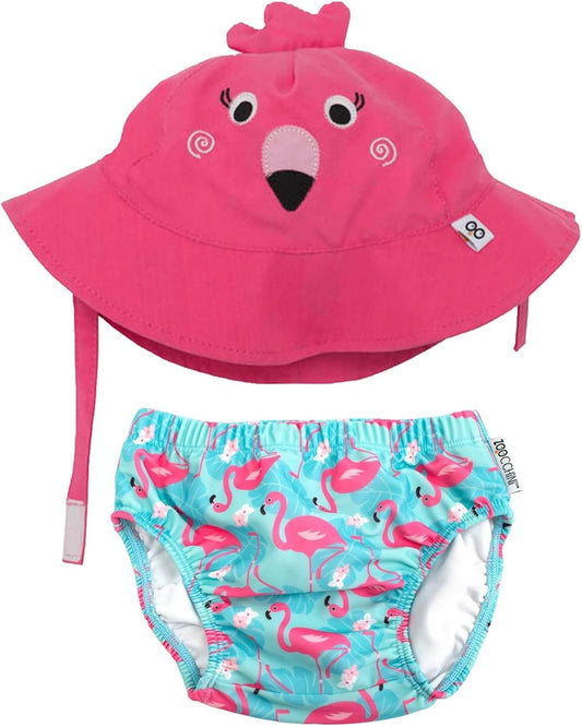 ZOOCCHINI couche de bain + chapeau 3-6 mois